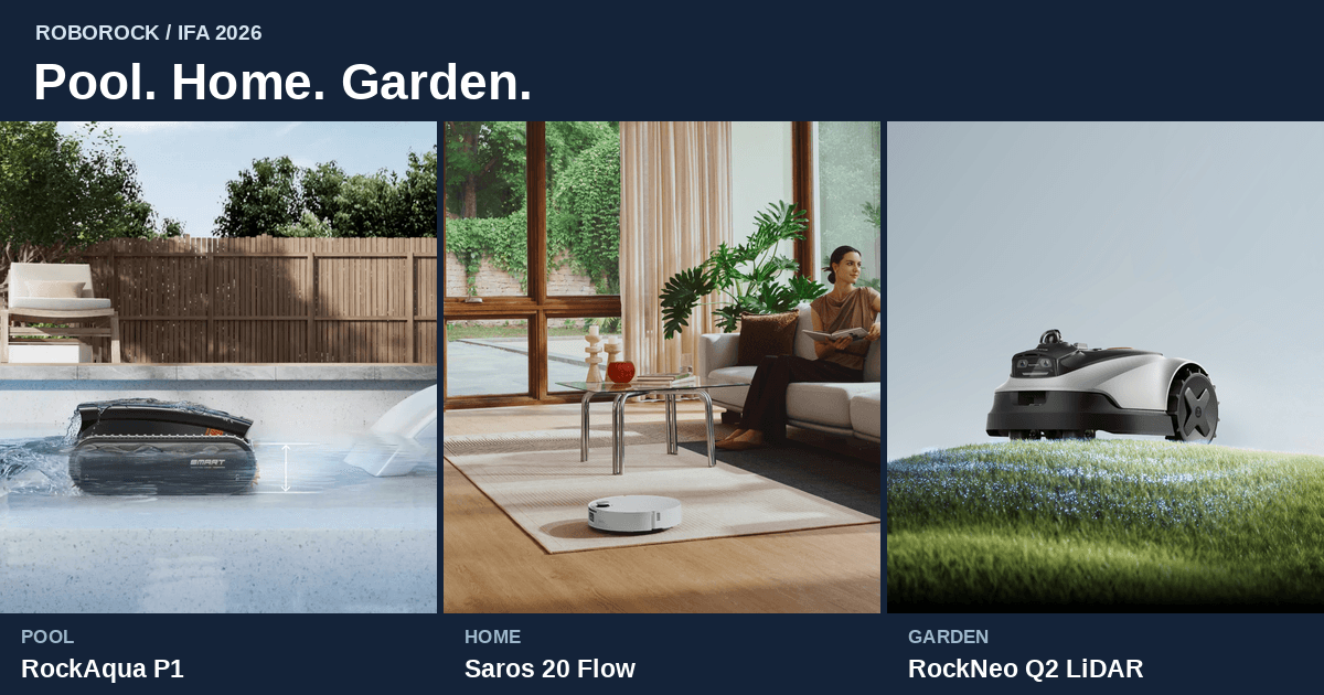 Roborock at IFA: Pool, Home and Garden